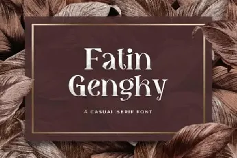 Fatin Gengky Serif font