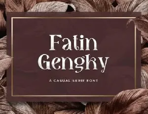 Fatin Gengky Serif font