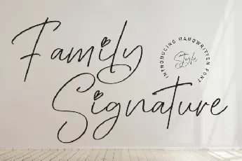 Family Signature Script font