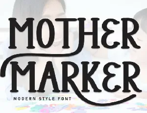 Mother Marker Display font