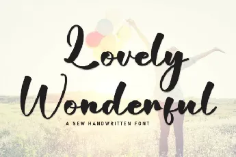 Lovely Wonderful Script font