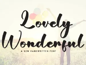 Lovely Wonderful Script font