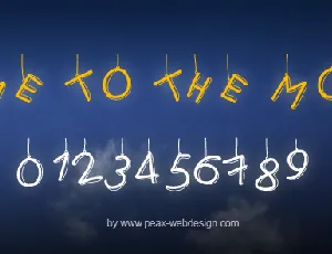 PWFlymetothemoon font