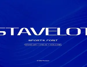 Stavelot Sport font