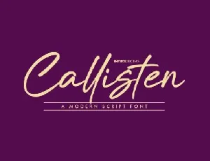 Callisten font