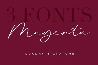 Magenta Signature Free font