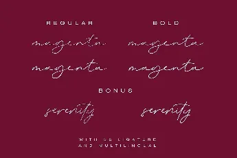 Magenta Signature Free font