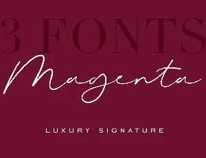 Magenta Signature Free font