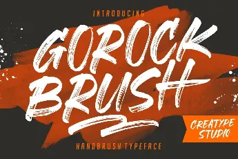 Gorock Brush font