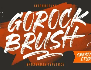 Gorock Brush font