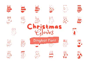 Christmast Gloves font