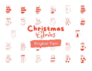 Christmast Gloves font