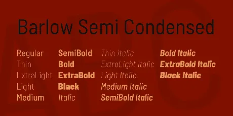 Barlow Semi Condensed font