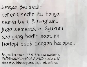 Jangan Bersedih font