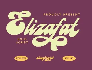 Elizafat Script font