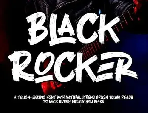 Black Rocker Brush font