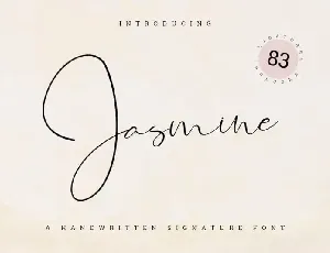 Jasmine Signature font