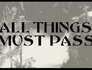 All Things Must Pass font