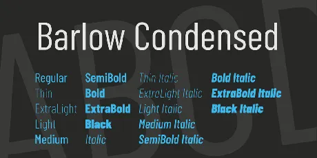 Barlow Condensed font