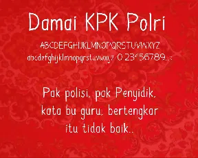 Damai Kpk Polri font