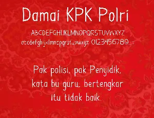 Damai Kpk Polri font