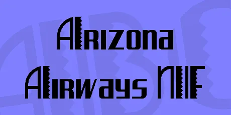 Arizona Airways NF font