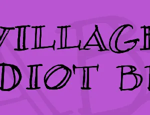 Village Idiot BB font