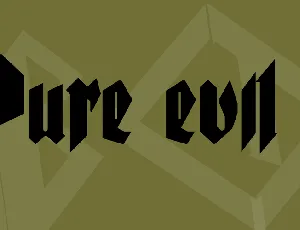 Pure evil 2 font