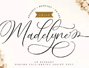 Hello Madelyne Calligraphy font