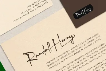 Randall Henry Demo font