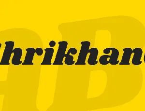 Shrikhand font