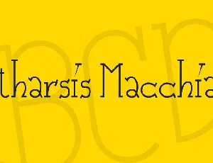 Catharsis Macchiato font