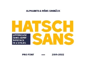 Hatsch Sans font