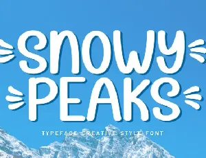 Snowy Peaks Display font