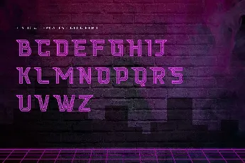 Neon Hero - Demo Version font