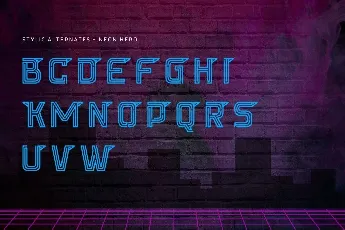 Neon Hero - Demo Version font