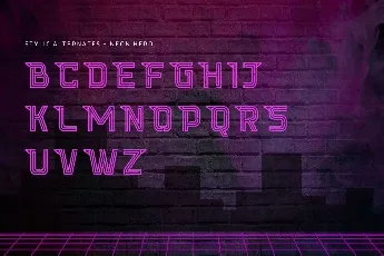 Neon Hero - Demo Version font