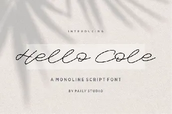 Hello Cole font