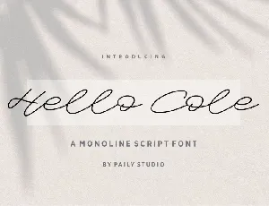 Hello Cole font