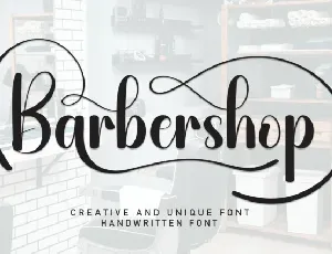 Barbershop Script font