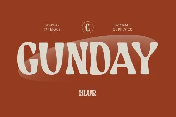 Gunday Blur font