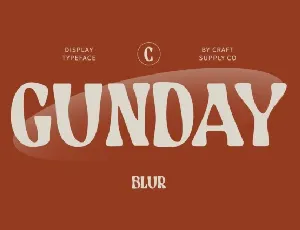 Gunday Blur font