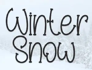 Winter Snow Display font