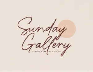 Sunday Gallery font