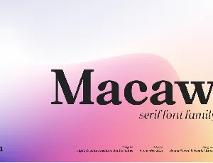 Macaw font