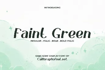 Faint Green Demo font