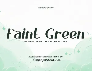 Faint Green Demo font