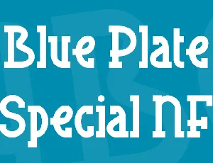 Blue Plate Special NF font