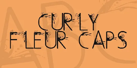 Curly Fleur Caps font