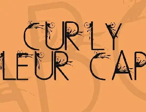 Curly Fleur Caps font